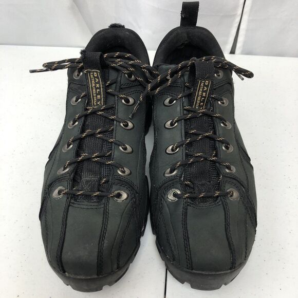 Oakley Flak Low Sneaker Black Leather Hiking Tactical Boots Size 11 No Inserts - Picture 1 of 16
